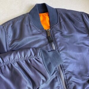 Alpha Bomber Jacket Women XS Navy Blue Excellent MA-1 Flight Jacket